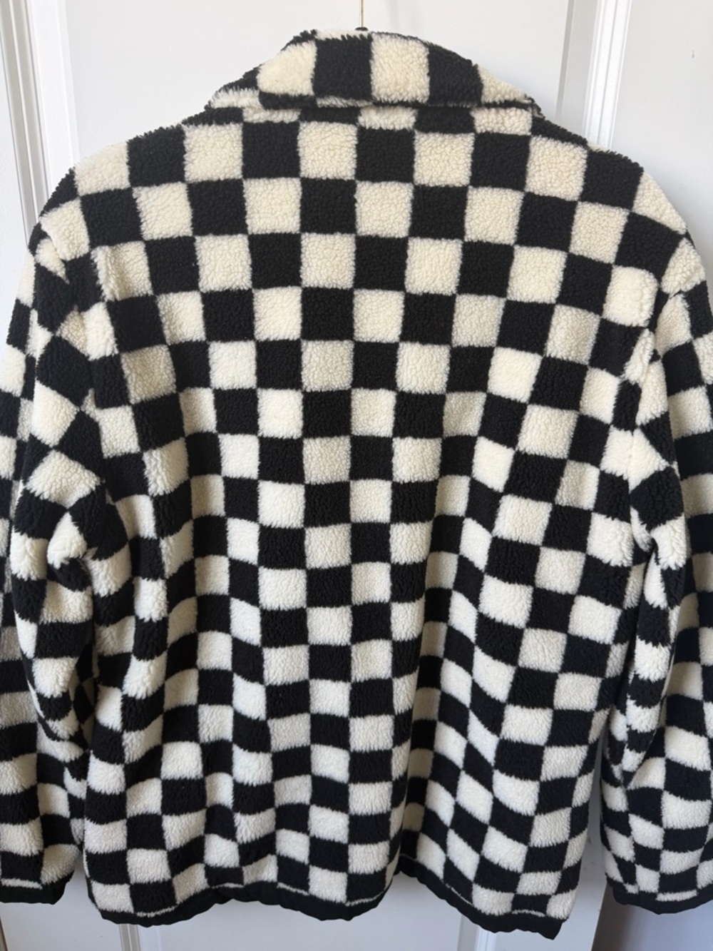 Pendleton Checkered Fleece Zip-Up Jacket - Black & White - Picture 4 of 5